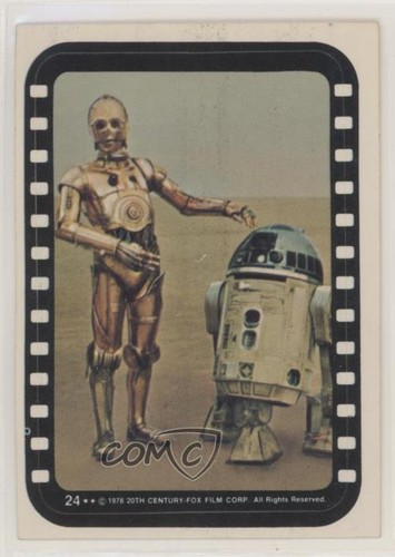 1977 Topps Star Wars Stickers #24 Droids on the sand planet — Raw