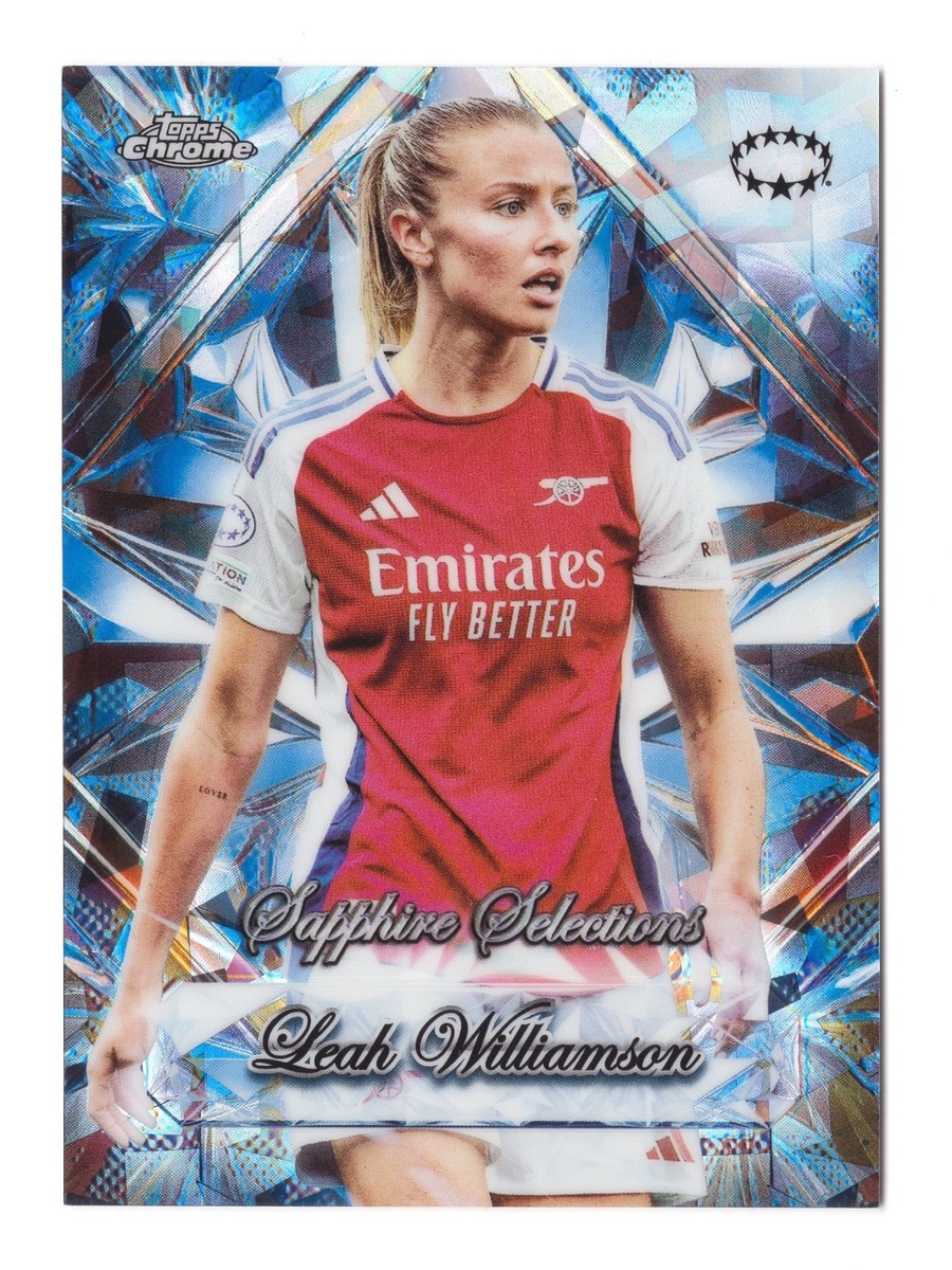 Leah Williamson 2024-25 Topps Chrome UCL Womens Soccer Sapphire