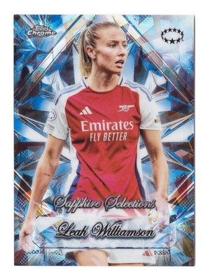 Leah Williamson 2024-25 Topps Chrome UCL Womens Soccer Sapphire Selections
