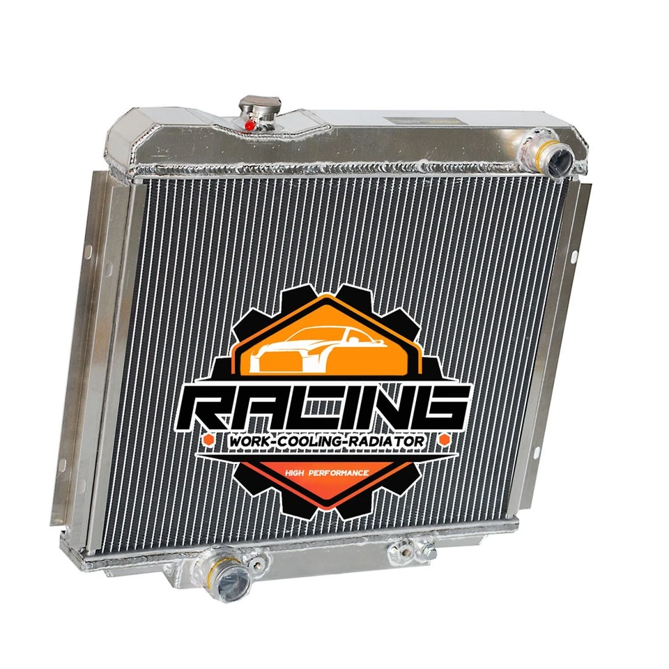 Polished Radiator For 1956 1966 Ford Custom Galaxie 500 LTD Comet 2-Rows V8 1956 Foto 3 de 4