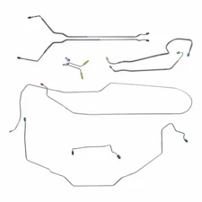 1969 GTO 442 Skylark Front Manual Drum Brake Line Kit Set Tubes Convertible OE