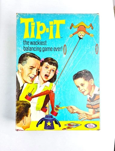 Vintage 1965 Tip-It Board Game by Ideal - The Wackiest Balancing Game Ever
