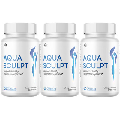 Aqua Sculpt - Healthy Weight Management Support, Fat Burn - 3 Bottles