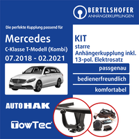 FüR Mercedes C-Klasse T-Modell (Kombi) Typ S205 18- Ahk Starr +13Pol Sp. E-Satz