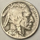 1936 P Indian Head Buffalo Nickel Five 5 Cents E