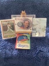 Nolan Ryan 4 Card Lot Game Used Jersey Relic + 1981 Donruss + Sylvester +Sticker