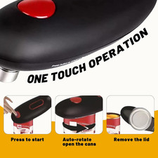Electric Can Opener Smooth Edge Stainless Steel Hands-Free for Cooking  Kitchen