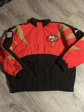 Vintage San Francisco 49ers Jacket Red NFL Pro Line Apex One Starter Style L