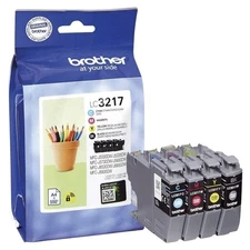 BROTHER LC-3217 Ink Cartridges Value Pack with Multicolour (Black, Cyan, Yellow