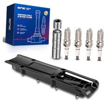  Coil Pack & 4Pcs Iridium Plugs w/Tool for UF391 - 1Pk Coil & 4Pk Plugs + Tool