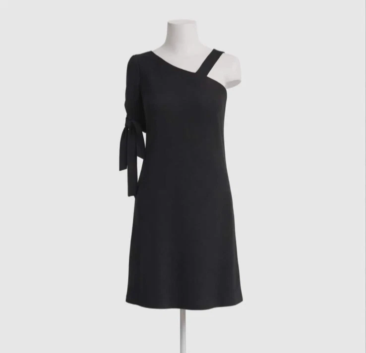 princess polly baby blue dress Three Quarter Sleeve A Line Dress Black