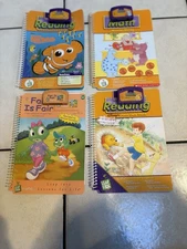 LeapFrog LeapPad 1 Lot of 4 Books and Cartridges Disney Reading Phonics Math