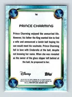 Prince Charming 2025 Topps Disney Wonder #16 Winter | eBay