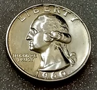 🟅 1960 PROOF 90% Silver Washington 25¢