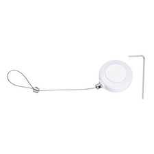 1Set 3ft Retractable Remote Round Tether Remote Cable Lock White Rope Locks