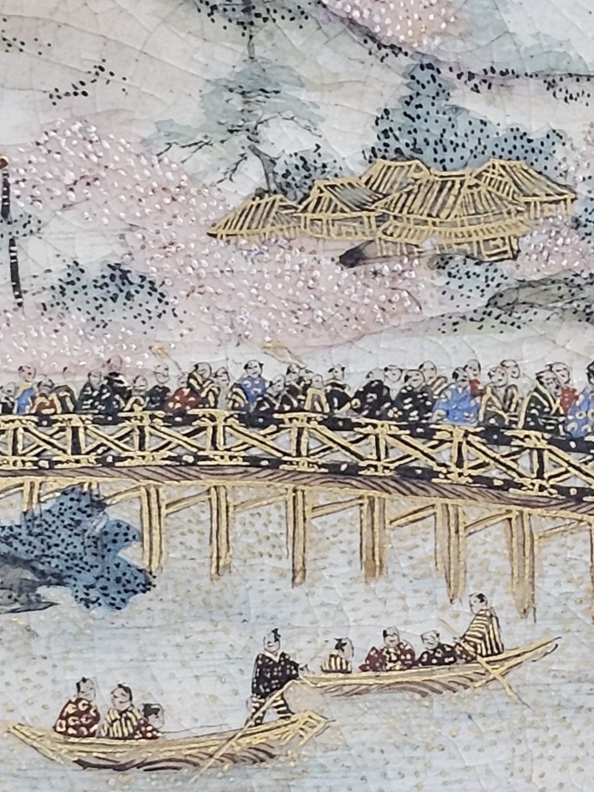 High Quality Antique Japanese Satsuma Bowl – Signed  – Gilt Hand-Painted Meiji