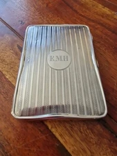 Antique Edwardian Sterling Silver Personal Card Case Birmingham 1911 98 grams