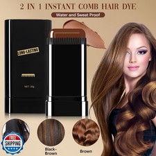 Hair Color Stick, Hair Dye Stick, Portable Color Touch-Up Hair Sticks With Co...