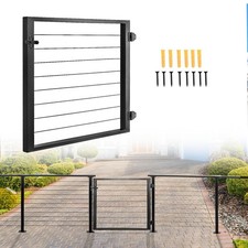 Steel Cable Railing Gate for Wood Metal 36" Cable Railing System Outdoor