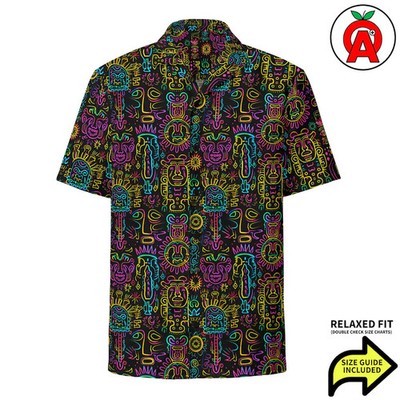 Mayan Aztec Mask Hawaii Shirt Mens Womens Cultural Beach Aloha