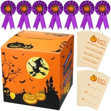Best 58 Pcs Halloween Pumpkin Carving Contest Awards Kit Including Ballot Box 50