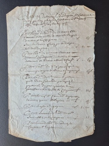 Manuscrit XVIIe 1662 Proces Castellane Sabatier Depens Justice Louis XIV