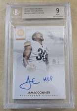 2017 James Conner Rookie Notable Sigs Auto RC #02/75 PITT JSY # BGS 9/10