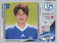 108 ATSUTO UCHIDA # JAPAN SCHALKE 04 CHAMPIONS LEAGUE 2013 STICKER PANINI