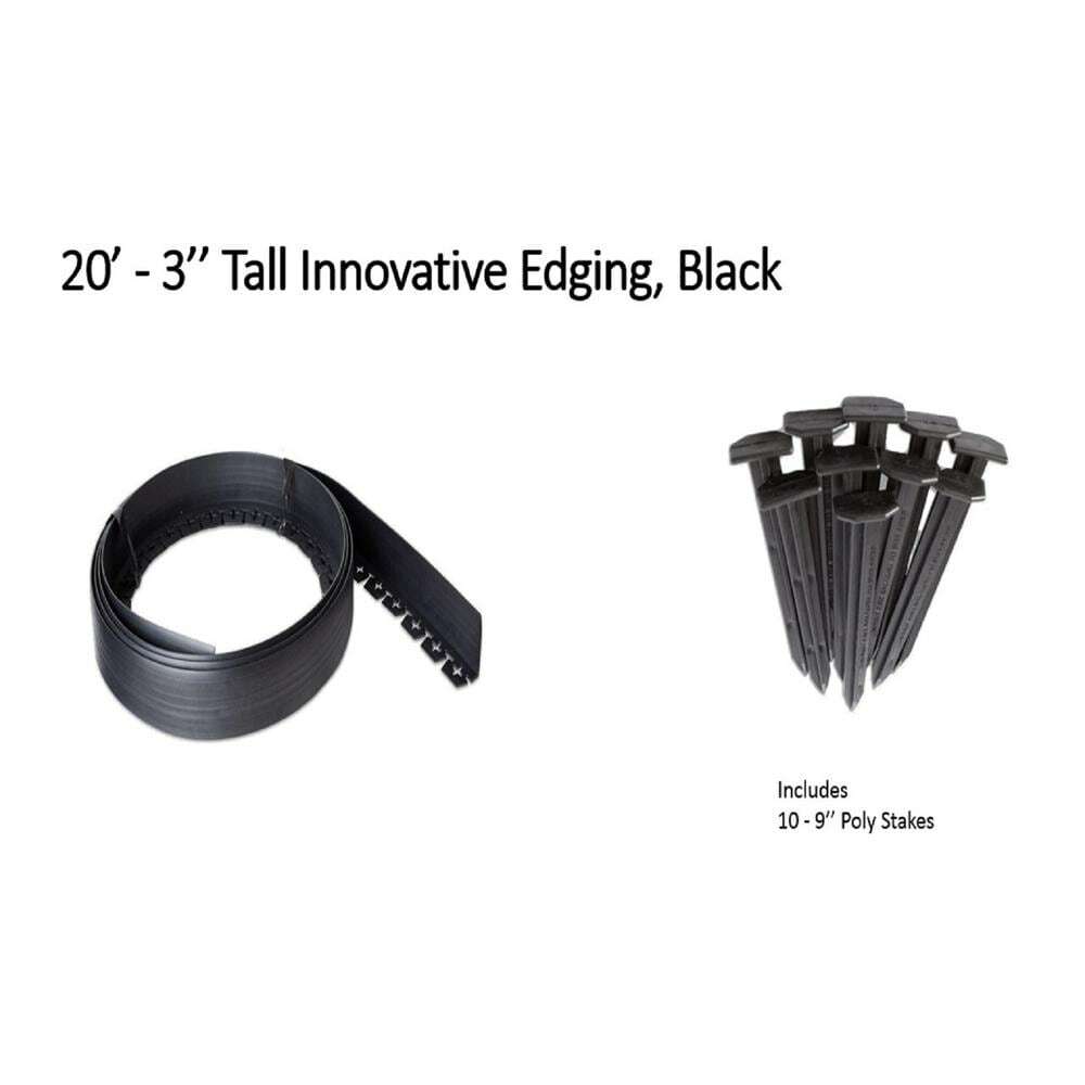 Valley View Industries 20 ft. L x 2 in. W x 3 in. H Light Brown Tall Resin Innovative Edge No Dig Edging with 9 in. Poly Stakes (10-Quantity) Valley View Industries 20 ft. L x 2 in. W x 3 in. H Light Brown Tall Resin Innovative Edge No Dig Edging with 9 in. Poly Stakes (10-Quantity)