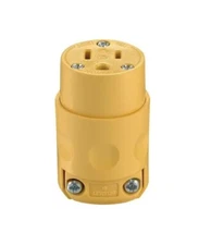 Leviton Straight Blade Grounding Connector 2-Pole 125V 15A 000-515CV