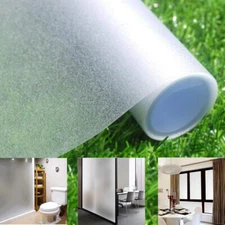 Privacy Frosted Glass Sticker No Glue Static Cling For Bathroom Toilet Office