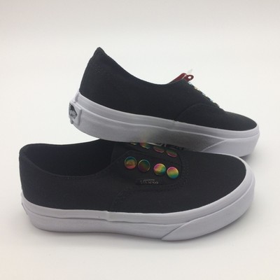 Vans Kids Shoes Authentic Gore Rainbow Eyelet Black Ebay