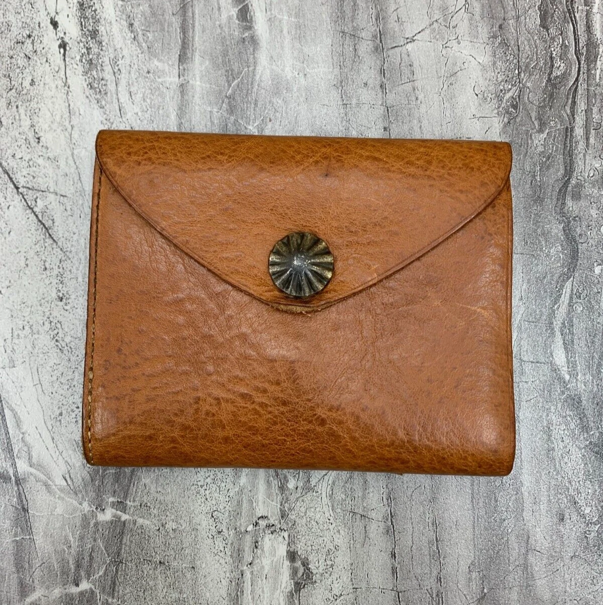 Double RL Leather Concho Wallet RRL Indigo Dyed Leather Wallet Card Case COMBO