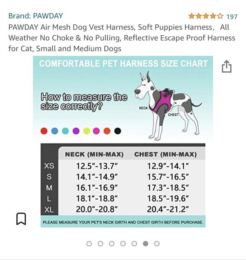 Pawday dog vest harness pink mesh size large no choke no pull reflective - Image 4 of 4