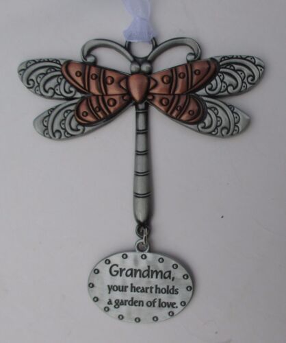 PTop Grandma your heart a garden of love DRAGONFLY Let your Spirit Soar ORNAMENT - Picture 1 of 6