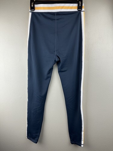 Wilo The Label Leggings Womens S White Side Stripe Legging Navy/Marigold - Picture 10 of 10