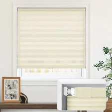 LazBlinds Cordless Cellular Shades No Tools No Drill Light Filtering Cellular...