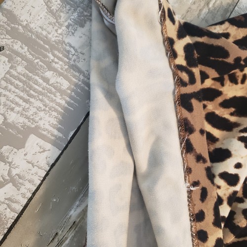 Lane Bryant Size 20 Animal Print Skirt Front Zip Slit Stretchy Cheetah - Picture 3 of 12