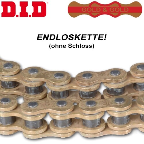 DID 525ZVM-X2 cadena superior 106 rollos oro/oro cadena sin fin X-Ring motocicleta accionamiento - Imagen 2 de 2