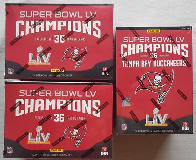 3x Tampa Bay Bucaneers Panini Superbowl Team Set NFL Blaster Box 2020 LV Brady