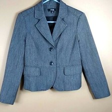 Rafaella - Gray Button Blazer Petites Workwear Jacket - 6P