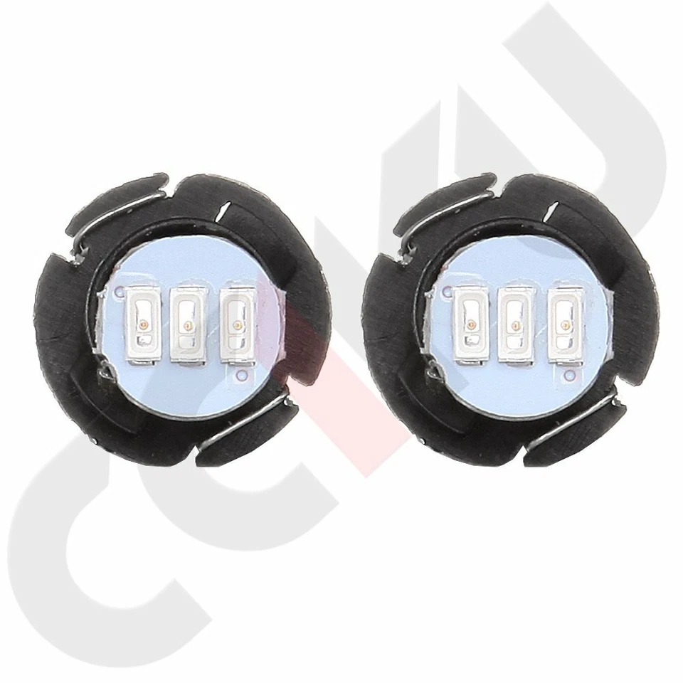10X Ultra Red T5 /T4.7 Neo Wedge 3SMD LED Dash A/C Climate Control Light Bulbs - Image 2 of 4