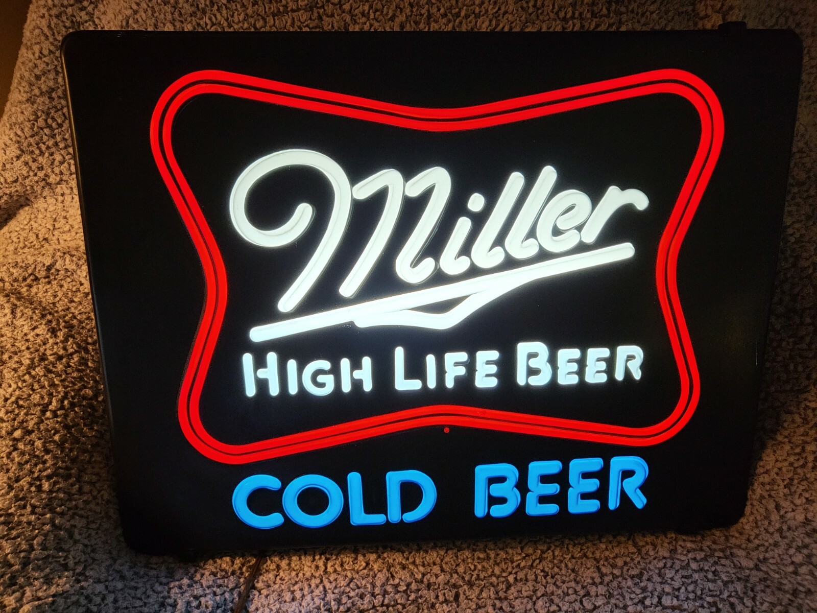 vintage beer signs lighted