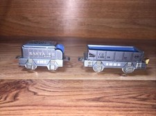 Vintage HAJI Santa Fe 2315 Litho Train Coal Car Tin Toy  Y.O A-8259