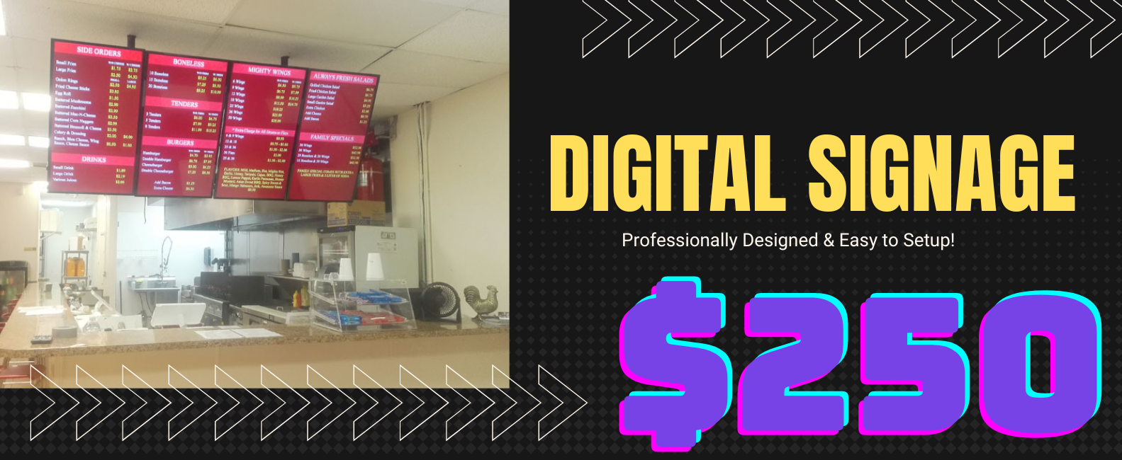 Signage Making Update Digital Signage Player with 1 professionally designed sign. Easy to ...