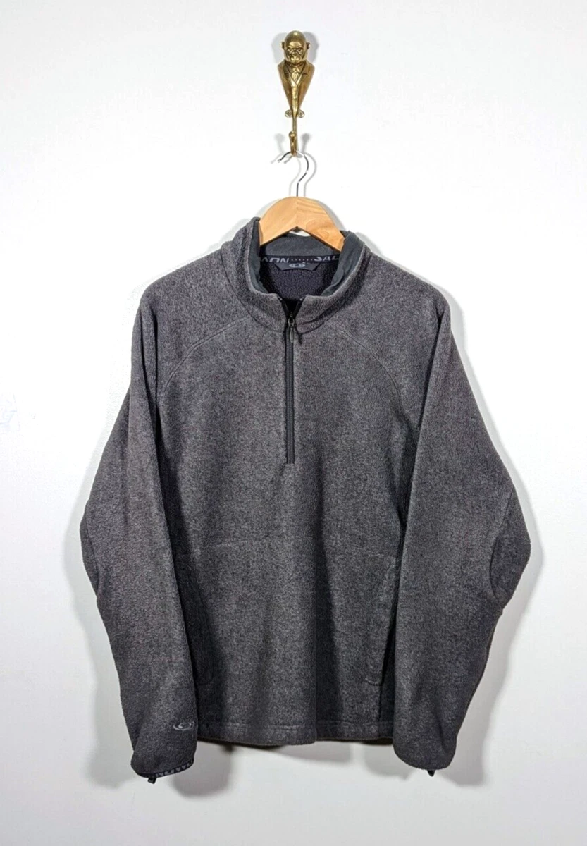 VGC EARLY 00S VINTAGE SALOMON 1/4 ZIP UP FLEECE GREY SIZE MEDIUM