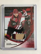 2020-21 UD TRILOGY ROOKIE PREMIERES RED FOIL LEVEL 2 Victor Soderstrom 38/49