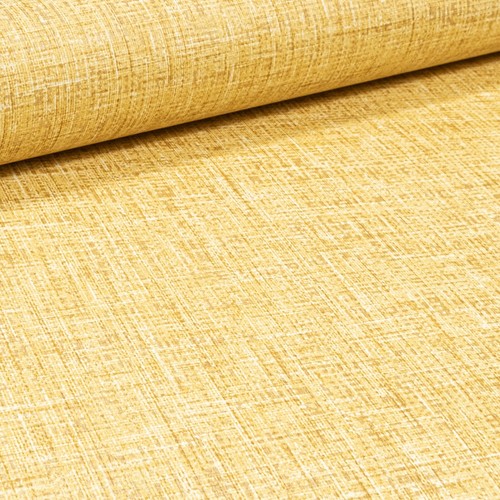 Mustard Yellow Wallpaper Plain Linen Woven Effect Slightly Textured Feature - Picture 5 of 7