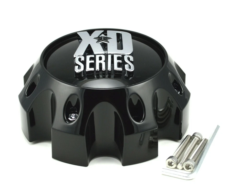 4x NEW XD Series Wheel Center Caps Gloss Black fits 8 Lug XD797 Spy XD798 Addict - Image 3 of 4