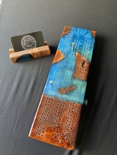 Cribbage Juniper Wood And Epoxy cribbage board